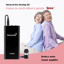Load image into Gallery viewer, Rechargeable Hearing Aid Pocket Sound Amplifiers Adjustable Hearing Loss Wired headset microphone Ear Aids for The Elderly
